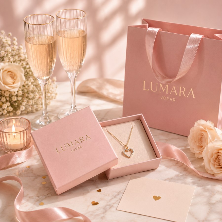 Joyas de oro rosa para aniversario — Lumara Joyas
